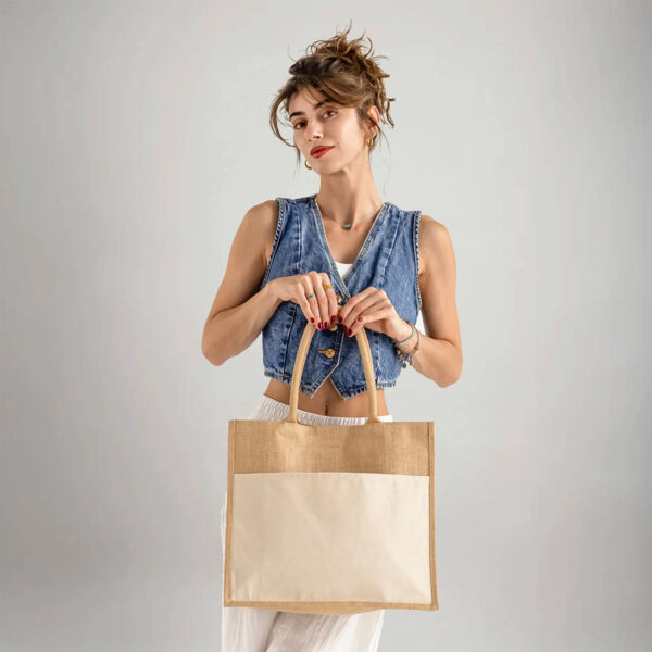 Large Easy-Print Jute Bag Thumbnail