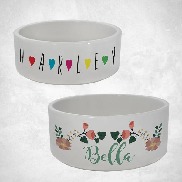 Blank White Sublimatable Ceramic Pet Bowl Thumbnail