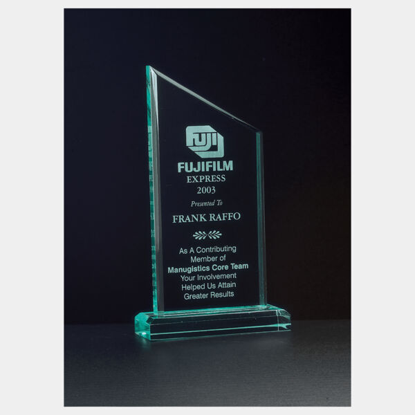 4 3/4" x 8 3/4" Zenith Series Jade Acrylic Award Thumbnail