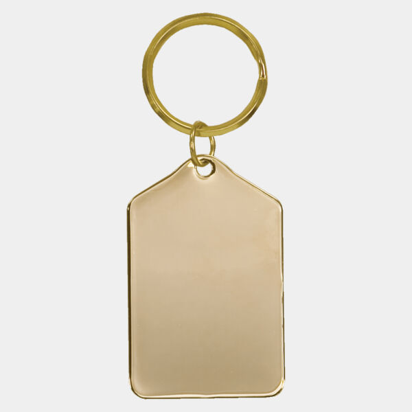 1 1/2" x 2 1/2" Tablet Brass Keychain Thumbnail