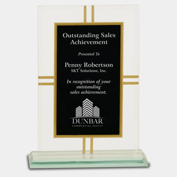 7 1/2" Contemporary Glass 4-Point Award Thumbnail