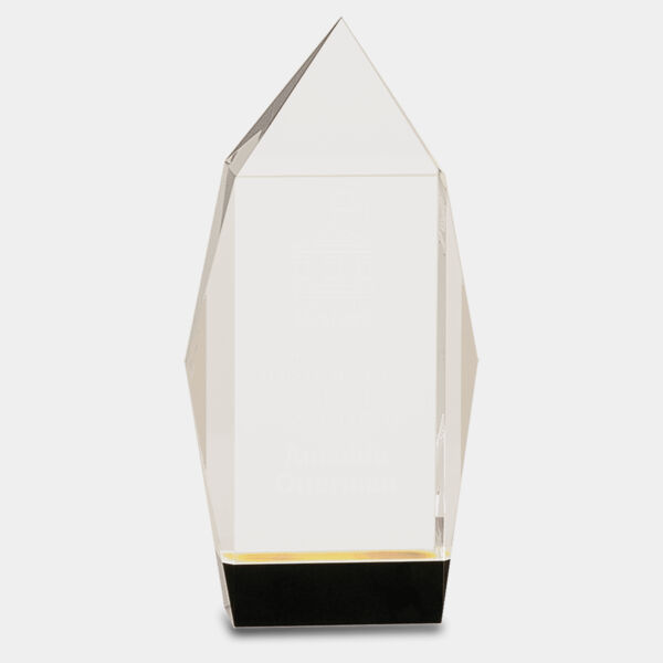 7 1/2" Crystal Facet Rectangle on Base Thumbnail