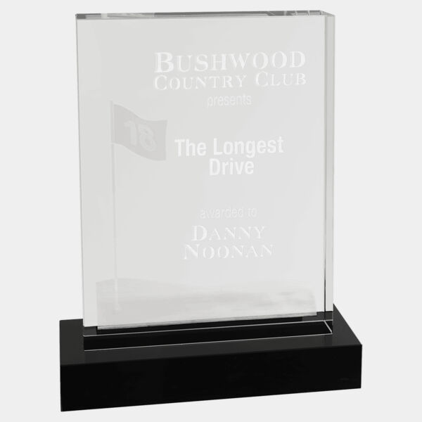 6 1/4" x 8" Crystal 3D Golf Flag/ Thumbnail