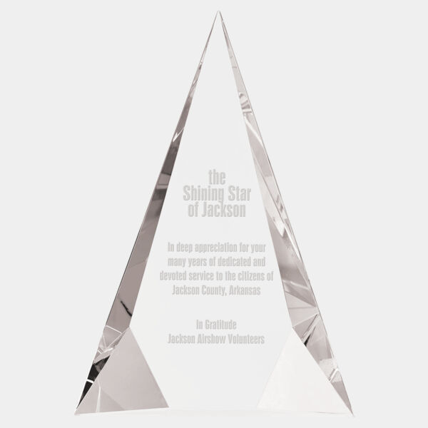 6" x 8" Crystal Facet Triangle Thumbnail