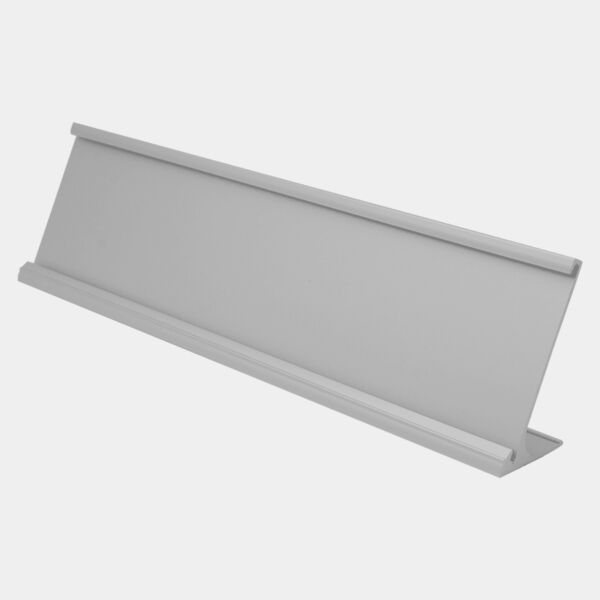 2" x 8", Satin , Kota Pro Aluminum Desk Holder, Fits 1/8" Thick Plastic Insert Thumbnail
