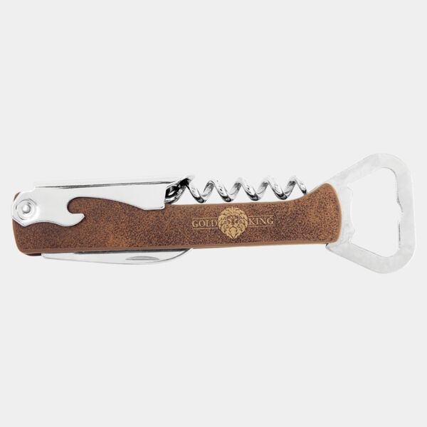 Rustic/ Laserable Leatherette Wine Bottle Opener Thumbnail
