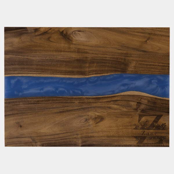 15 3/4" x 11 3/4" Acacia with Pearl Resin Serving Board Thumbnail
