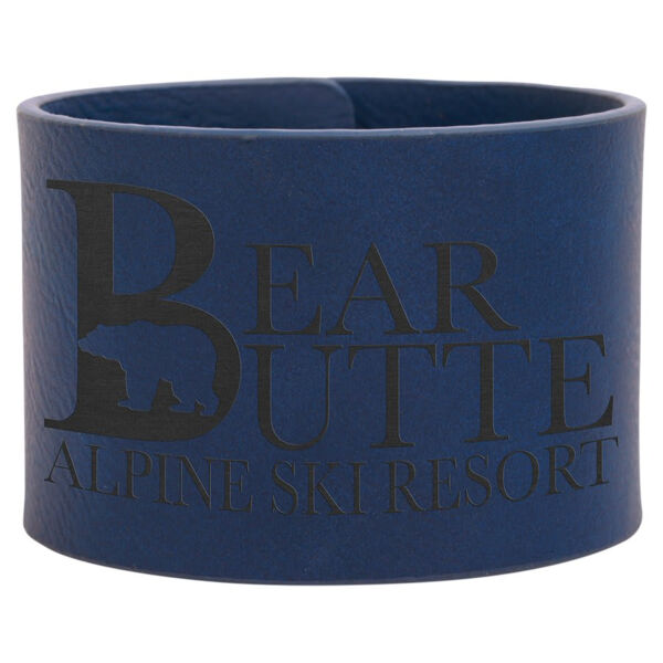9 1/2" x 2" / Laserable Leatherette Cuff Bracelet Thumbnail