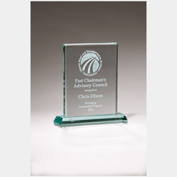 4" x 5" Premium Series Jade Glass Award Thumbnail