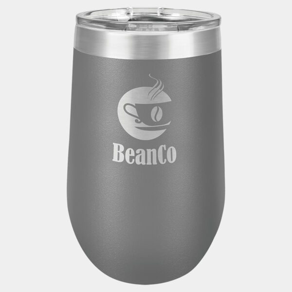 Polar Camel 16 oz. Dark Vacuum Insulated Stemless Tumbler with Lid Thumbnail