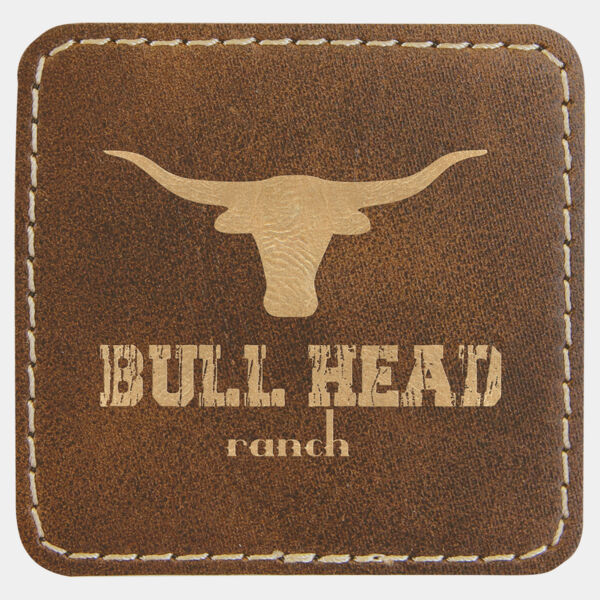 2 1/2" x 2 1/2" Rustic/ Laserable Leatherette Patch with Adhesive Thumbnail