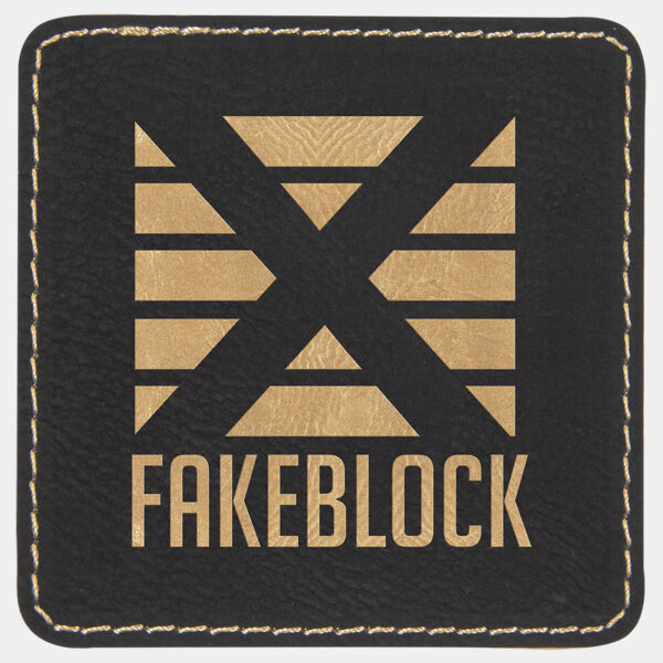 3" x 3" Square Laserable Leatherette Patch with Kota Pro Adhesive Thumbnail