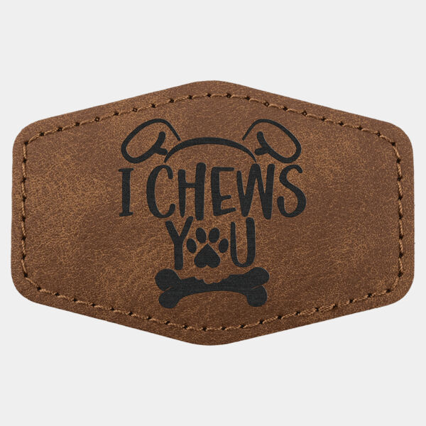 3" x 2" Premier Laserable Leatherette Hex Patch with Kota Pro Adhesive - Creekside Collection Thumbnail