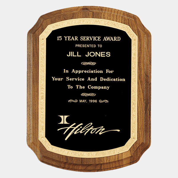 8" x 10 1/2" American Plaque with Florentine Border Design LaserFX Plate Thumbnail
