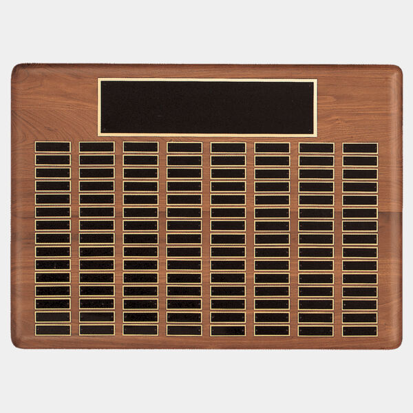 22" x 30"/Plates 7/8" x 2 3/4" American 144 Plate Perpetual Plaque with Brass Plated Steel Plates Thumbnail