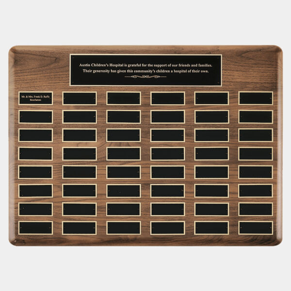 20" x 30"/Plates 1 1/2" x 3 3/4" American 48 Plate Perpetual Plaque with Brass Plates Thumbnail