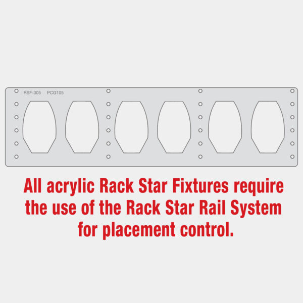 PCG105 9 oz. Stemless Rack Star Fixture- Holds 6 Thumbnail
