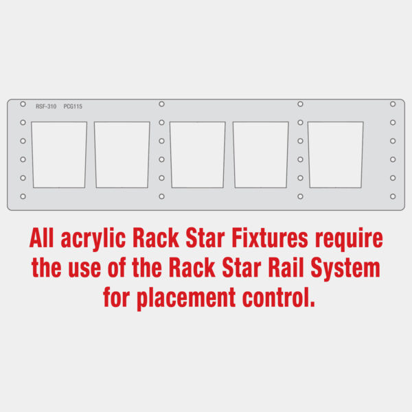 PCG115 11 oz. On The Rocks Glass Rack Star Fixture- Holds 5 Thumbnail