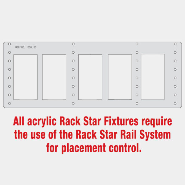 PCG125 16 oz. Can Glass Stemless Rack Star Fixture- Holds 5 Thumbnail