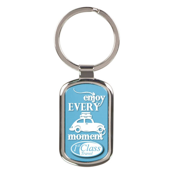 1 3/16" x 1 15/16" Rectangle Keychain with DynaSub Insert Thumbnail