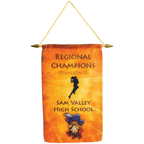 9 1/2" x 15 3/4" Sublimatable Banner with Hanging Cord Thumbnail