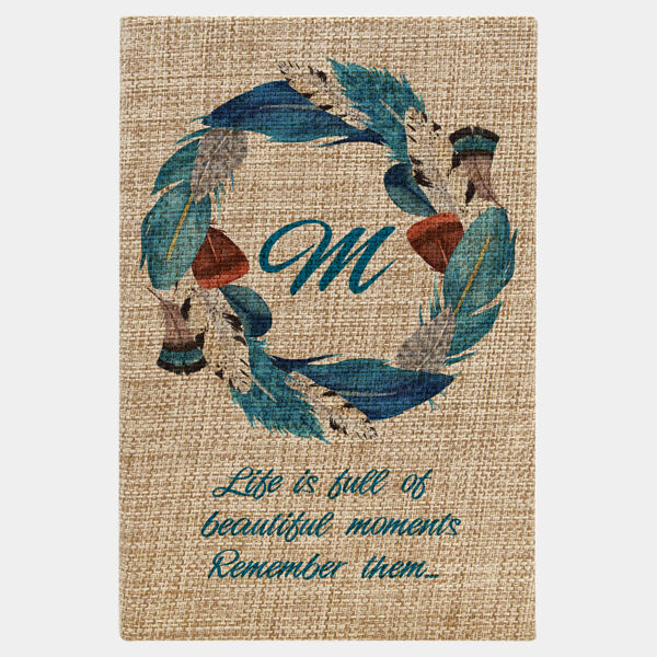 5 1/4" x 8 1/4" Sublimatable Burlap Journal with Lined Notepad Thumbnail