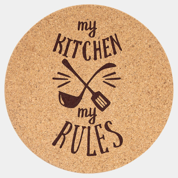 7 1/2" Round Cork Trivet Thumbnail