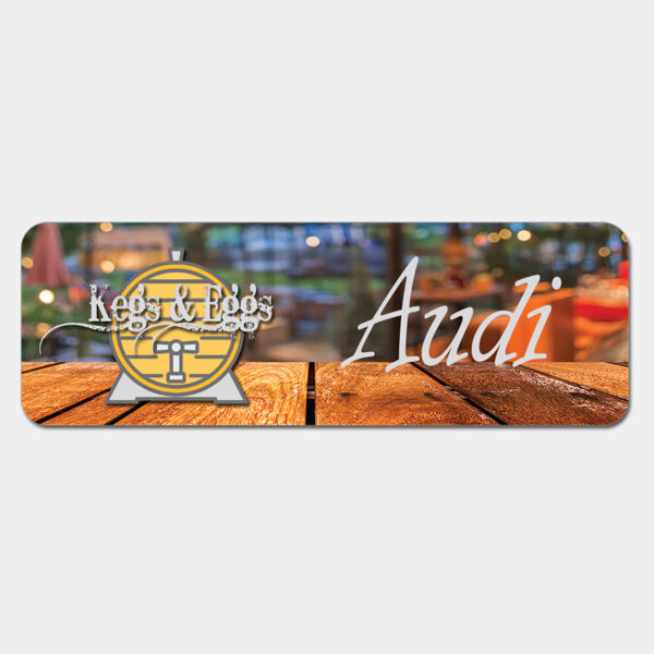 3" x 1" Matte Unisub FRP Sublimatable Name Badge with Radius Corners Thumbnail