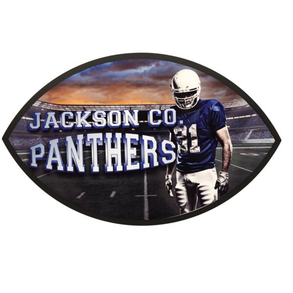 6" x 10" Unisub Sublimatable Football Plaque with Edge Thumbnail
