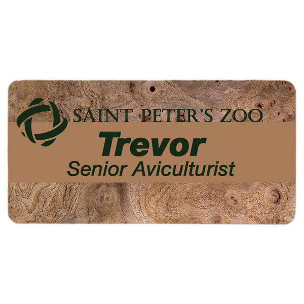 3" x 1 1/2" Sublimatable UVSub Aluminum Name Badge with Radius Corners Thumbnail