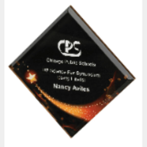 4 1/2" x 4 1/2" Star Galaxy Acrylic Plaque w/ Adhesive Backing Replacement Thumbnail
