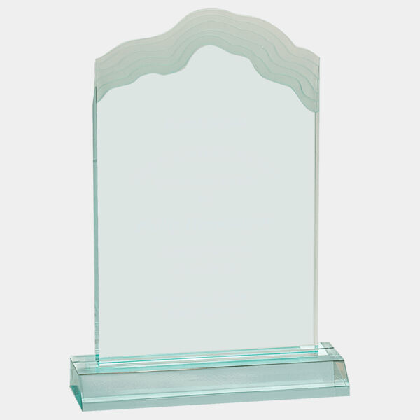 4" x 6" Jade Frosted Cap Edge Acrylic with 5" Base Thumbnail