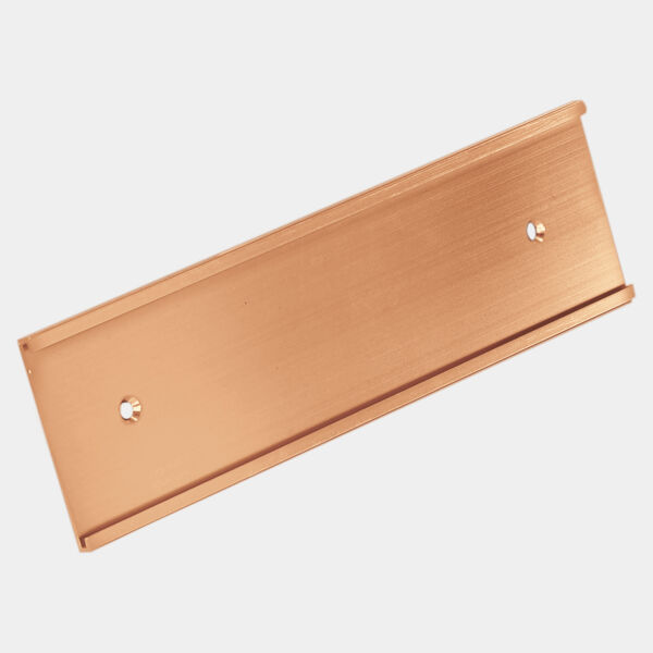 2" x 6", Kota Pro Aluminum Wall Bracket with Mounting Holes, Fits 1/16" Thick Plastic Insert Thumbnail