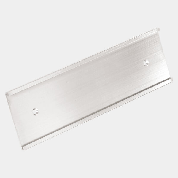 2" x 6", Shiny , Kota Pro Aluminum Wall Bracket with Mounting Holes, Fits 1/16" Thick Plastic Insert Thumbnail