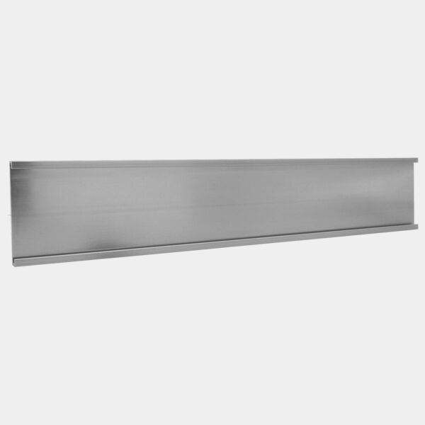 1 1/2" x 10", Satin, Kota Pro Aluminum Wall Bracket without Mounting Holes, Fits 1/16" Thick Plastic Insert Thumbnail