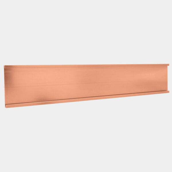 1 1/2" x 8", Polished , Kota Pro Aluminum Wall Bracket without Mounting Holes, Fits 1/16" Thick Plastic Insert Thumbnail
