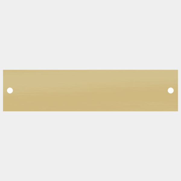 1 3/4" x 6" Brushed Aluminum Plate with Two Holes Thumbnail