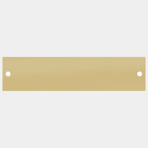 2 5/8" x 7" Brushed Aluminum Plate with Two Holes Thumbnail
