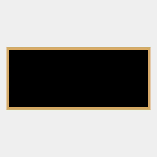 1" x 2 1/4" Laserable Brass Plaque Plate with Border Thumbnail