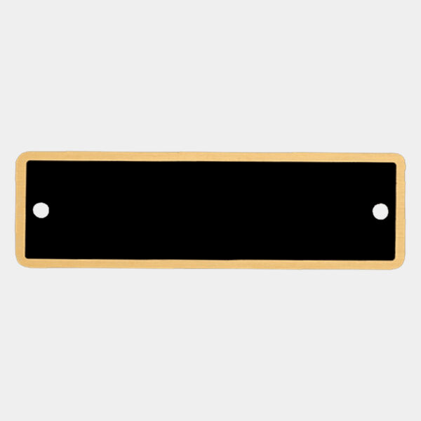 1" x 3 1/4" Round Corner Plate with Border and Two Holes Thumbnail