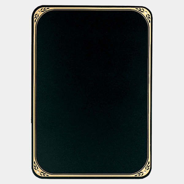 8 1/2" x 11" Brass Plate with Rounded Corners, Border and Four Holes Thumbnail