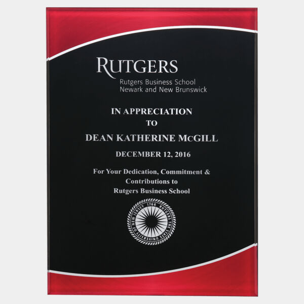 6" x 8" Acrylic Plaque Plate with Border and Center Thumbnail