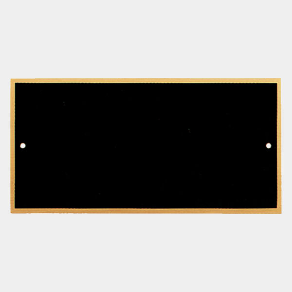3 1/8" x 4 3/4" Laserable Brass Plate with Border and 2 Holes Thumbnail