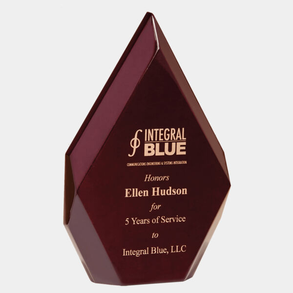 6 1/4" x 10" Engraved and Color-Filled High Gloss Diamond Thumbnail