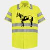 Men's High Visibility Safety Short Sleeve Work Shirt Thumbnail