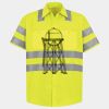 Men's High Visibility Safety Short Sleeve Work Shirt Thumbnail