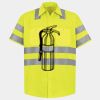 Men's High Visibility Safety Short Sleeve Work Shirt Thumbnail