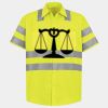 Men's High Visibility Safety Short Sleeve Work Shirt Thumbnail