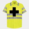 Men's High Visibility Safety Short Sleeve Work Shirt Thumbnail