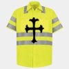 Men's High Visibility Safety Short Sleeve Work Shirt Thumbnail
